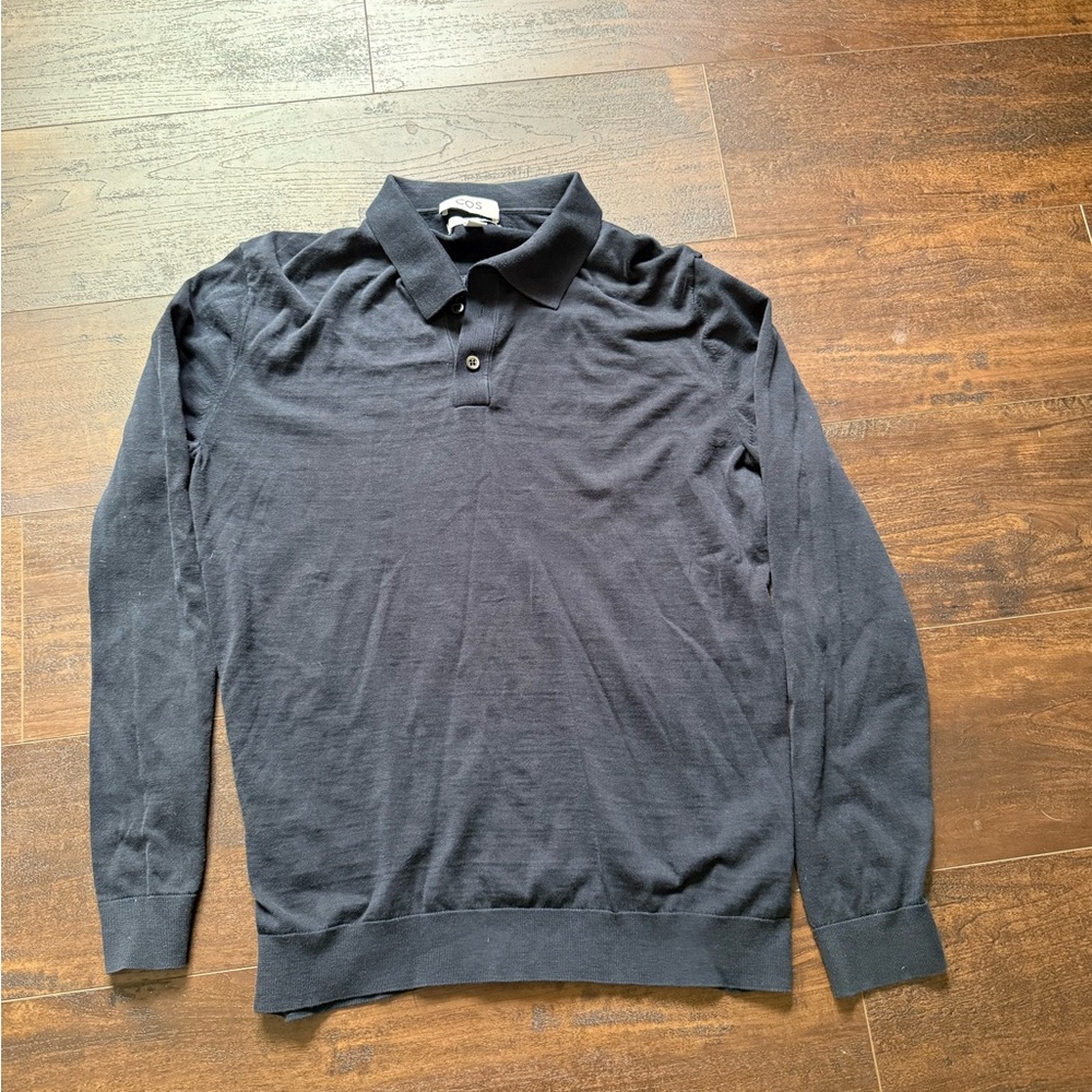 COS Black Polo Shirt